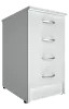Приставная офисная тумба с замком, 4 ящика