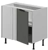 База угловая, фасады рамочные, МДФ в плёнке.
